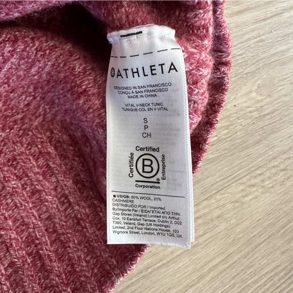 Wool and Cashmere Athleta Sweater - small, rose, timeless capsule wardrobe - Picture 6 of 9